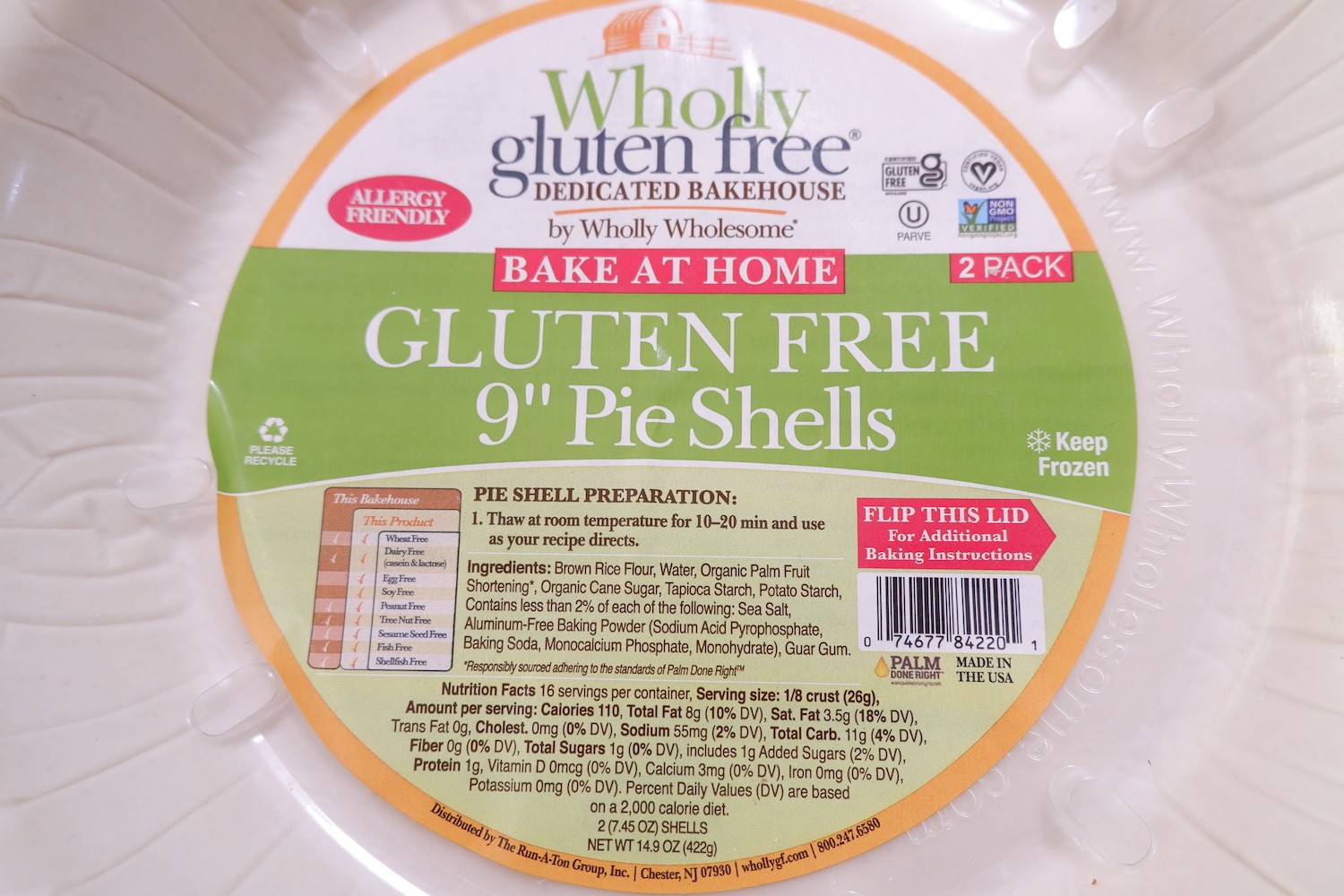 Delicious! Convenient! Gluten-Free Frozen Pie Crust!